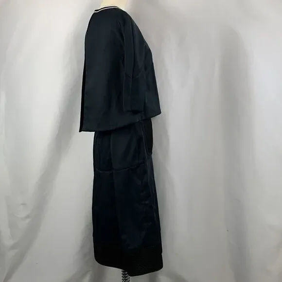 Fendi Navy Dress With Mesh Detail